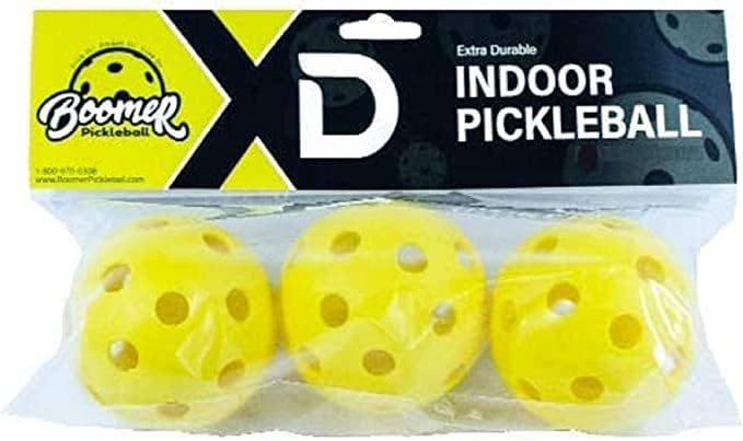 Boomer TS Indoor Pickleballs – Softer Feel for Smooth Indoor Courts – 26 Precision Drilled Holes – Durable & Long-Lasting – 100s of Smiles in Every Ball!