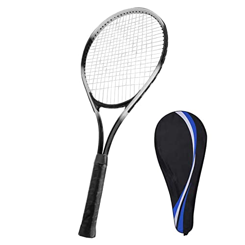 27-inch Beginner Tennis Racque for Adult - Light Adult Singl Racquet Set for Women Men with Carry Bag - color: Black