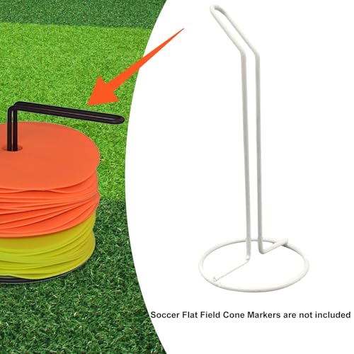 Disc Cone Holder Carrier Portable Agility Marker Stand Metal Football Training Equipment Handy Soccer Drill Caddy Suitable for Coaching Practice Sport