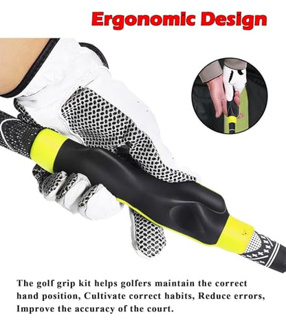 2 Pcs Golf Grip Trainer, Golf Training Aid Right Hand, Lightweight Golf Swing Trainer, Grip Trainer Golf Club to Help Train Correct Hand Position