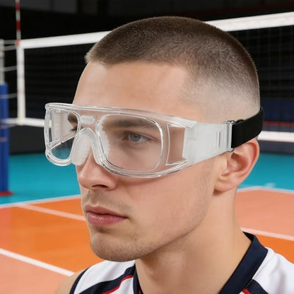 Sports Protection Goggles, Anti-Fog Lenses Goggle for Basketball, Pickleball - Sports Eyewear for Basketball Dribbling Training, Transparent