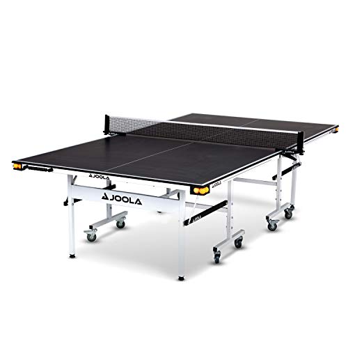 JOOLA Rally TL Professional MDF Indoor Ping Pong Table w/Quick Clamp Table Tennis Net & Post Set - 10 Minute Easy Assembly - Corner Ball Holders - Tournament Quality - Includes Playback Mode - size: 15mm