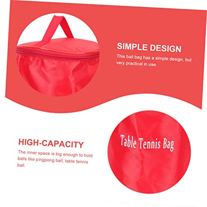 Abaodam Portable Pingpong Ball Holder Bag Zipper Sports Ball Organizer for Table Tennis Lightweight and Convenient Carrying for Training and Games
