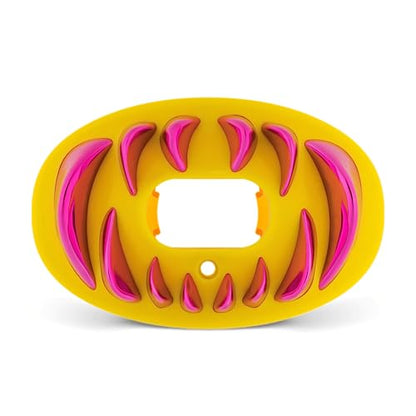 Battle Sports Chrome 3D Predator Oxygen Mouthguard - Convertible Strap, Superior Airflow & Better Performance, Maximum Protection, Works with Braces
