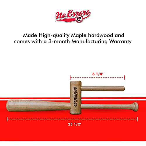 No Errors Sports Sequence Training Bat, Ultimate Two-Handed Baseball Trainer for Swing & Barrel Control, Ideal for Pro Players & Coaches - style: Senior - 25"