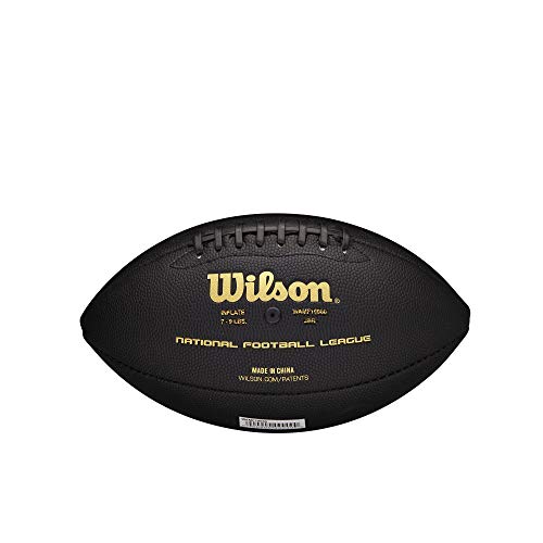 WILSON NFL Super Grip Composite Football - color: Black/Gold, size: Junior size (4th-6th grade; Ages 9-12)