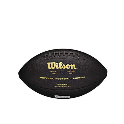 WILSON NFL Super Grip Composite Football - color: Black/Gold, size: Junior size (4th-6th grade; Ages 9-12)