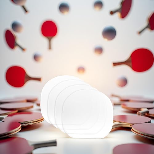 Jinshining 4 Pcs Transparent Table Tennis Rackets Adhesive Protective Film Adhesive Protective Film for Table Tennis Rubber Protector Table Tennis Rackets Maintenance Cover Table Tennis Accessories