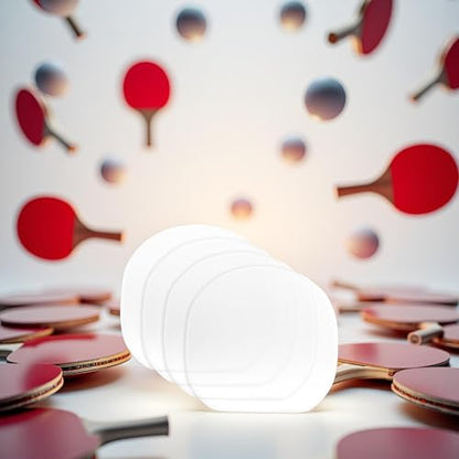 Jinshining 4 Pcs Transparent Table Tennis Rackets Adhesive Protective Film Adhesive Protective Film for Table Tennis Rubber Protector Table Tennis Rackets Maintenance Cover Table Tennis Accessories