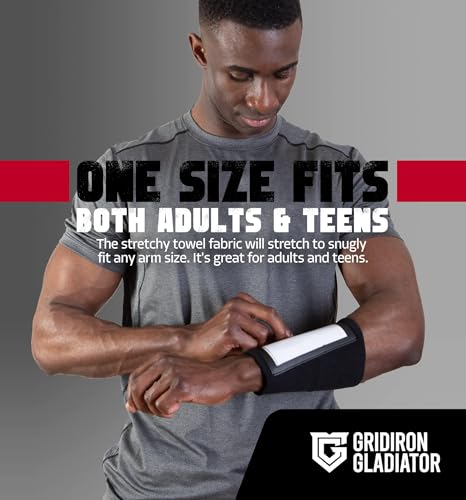Gridiron Gladiator Wrist Playbook - Play Wristbands for Youth & Adults - Wrist Coach Arm Bands - QB Wristband - Softball Wristbands for Signs - size: Adult