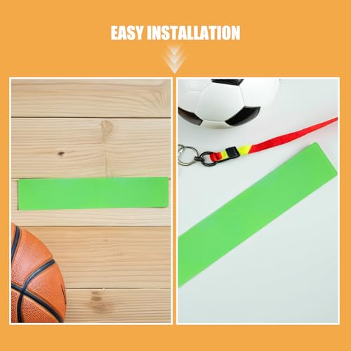 balacoo 12pcs Flat Court Line Markers Set, Green Outdoor Sports Field Markings for Football Soccer Tennis, Reusable Training Floor Markers for Basketball and Pickleball
