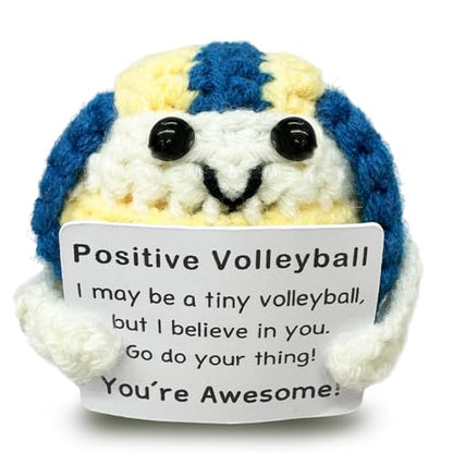 Mini Volleyball Ball Birthday Gifts for Men Women Volleyball Players,Funny Crochet Gifts for Volleyballs Lovers, Emotional Support Crochet - color: Volleyball