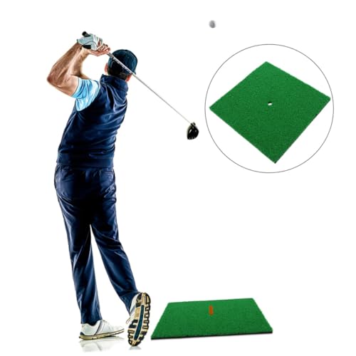 GANAZONO Portable Golf Training Aid Mat Grass Practice Turf for Indoor Outdoor Swing and Short-Range Shot Accuracy Improvement