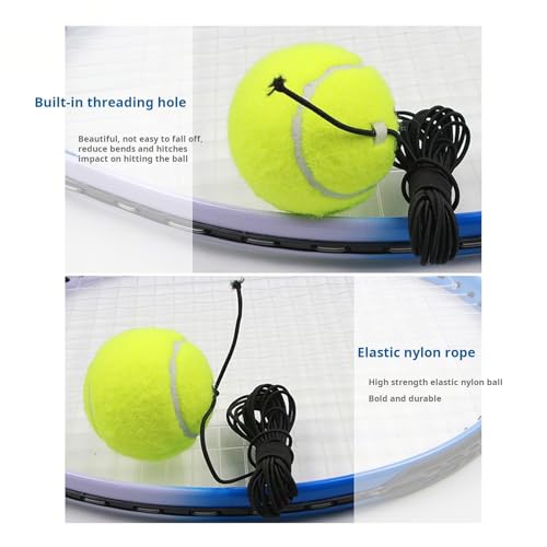 Tennis Practice Rebounder, Tennis Trainer Rebound Ball with 2 String Balls, Portable Tennis Ball Practice Rebounder for Adults or Kids Beginners
