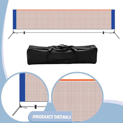 Pickleball Net Easy Install Portable Net System with Storage Bag Stable Steel Tube Lightweight PP Material Suitable for Parties Driveways Home Court - size: 4.2m