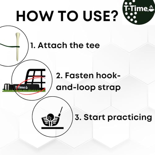 T-Time® Golf Tee Anchor Leash & Tether – US Patented – Keeps Tees in Place for Driving Range and Simulator Practice. - color: 4 Straps + 18 Silicone Strings (6 Pink, 6 Green, 6 Grey)