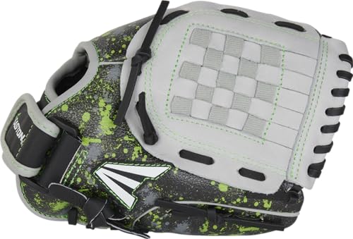 Easton | Havoc Youth Baseball Glove | Multiple Styles - color: Black / Optic Green | Basket Web, size: 10"