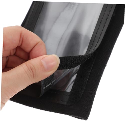 ULTECHNOVO Football Wristbands Tactical Quarterback Sleeve Black Medium, Training Wristband for Tackle with Playbook Card Holder, Outdoor Sports Wrist Cover for Youth Football Gear