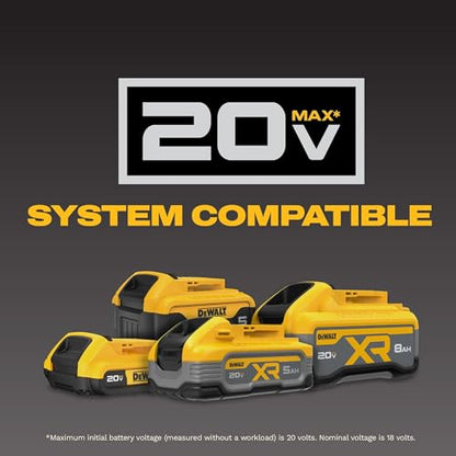 DEWALT Tire Inflator Portable Air Compressor 20V MAX, Car Air Pump with Automatic Shut Off, LED Light, Tool Only (DCC020IB)