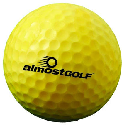 ALMOSTGOLF Limited Flight Practice Foam Golf Balls – Realistic Spin, Trajectory, & Accuracy Training, Pack of 24, Hi-Vis Yellow