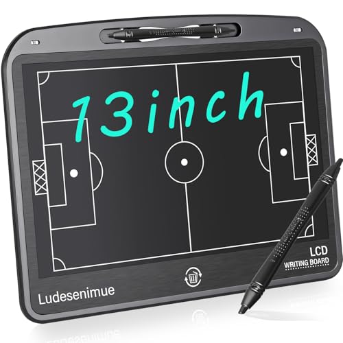 Electronic Soccer Coaching Board - 13.5 inch LCD Soccer Tactics Board with Stylus Pen, Soccer Coach Gifts, Training Equipment