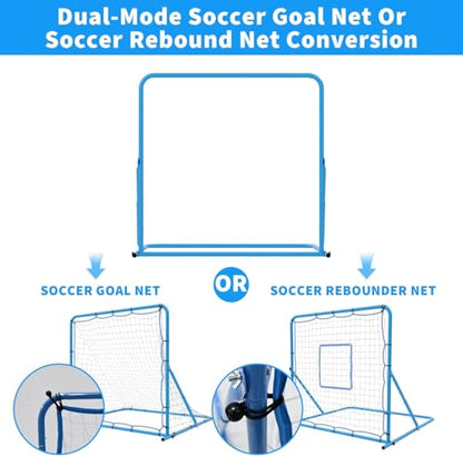 GAOMON Dual-Mode Soccer Goal Net and Soccer Rebounder Net, 4x4 Soccer Training Nets Quick-Switch Angle, for Kids Teens Adults Soccers Control, Passing, Practice