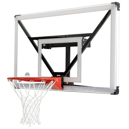 Silverback NXT 54" Wall Mounted Basketball Hoop, Indoor / Outdoor Basketball Hoop with QuickPlay Design - color: Fixed Height
