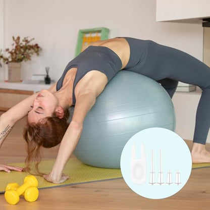 Sliverdew 12 Pieces Exercise Ball Plug Replacement Kit Yoga Ball Fitness Exercise Ball Air Stopper Plug Pin Adapter Kit for Fitness Exercise Ball Inflatable Bed Pool