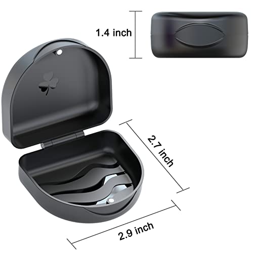 Orthodontic Mouthguard Case Dental Retainer Case-Black - color: Black