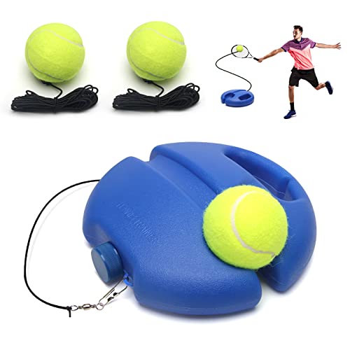 Tennis Trainer Rebound Ball with String Solo Tennis Training Kit Portable Practice Rebounder Equipment Training Tools with Long Elastic Ropes for Adults, Kids, Beginners