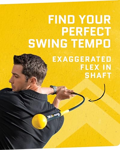 SKLZ Golf Swing Trainer and Warm Up Tool- Essential Golf Accessories for Golfers, Increase Swing Speed, Distance, Balance and Grip Strength - style: Gold Flex 48" Swing Trainer