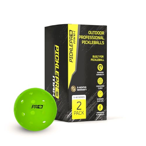 Rotationally Molded Pickleball Balls for Competitive Players – Premium LDPE 40-Hole Soft Feel Design – USAPA Approved, Tournament-Grade, Precise Control & Superior Durability - color: 2 Pack