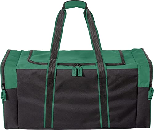 Jetstream Heavy Duty Multi Pocket Durable Sports Gym Equipment Travel Duffel Bag - color: L 32" Green, size: 32IN