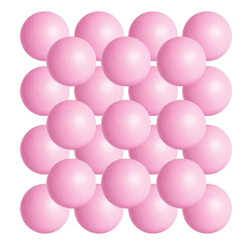 28 Pcs Balls Table Tennis Balls 40mm Color Plastic Balls Bulk Washable Small Game Balls for Party Decoration Handcrafted Art Carnival Pool Games - color: Light Pink