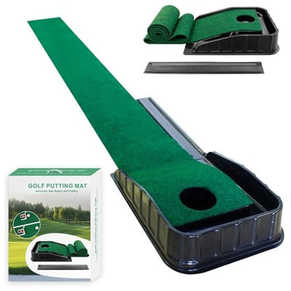Golf Putting Matt with Ball Automatic Ball Return 85.04inchx8.66inch