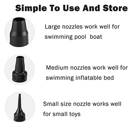 Replacement Nozzles, 3 in 1 Air Pump Nozzle, Plastic Pump Nozzle, for Partial Bed, Mattress, Inflatable Pool Sofa, Camping Cushions, Toy, Balloons, Yoga Balls