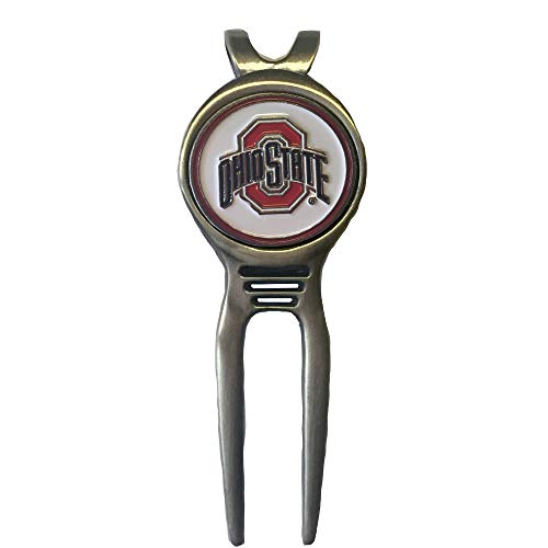 Divot Repair Tool Removable Magnetic Ball Marker-Best Divot Fixer - style: OHIO STATE BUCKEYES