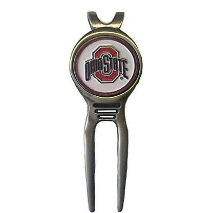 Divot Repair Tool Removable Magnetic Ball Marker-Best Divot Fixer - style: OHIO STATE BUCKEYES