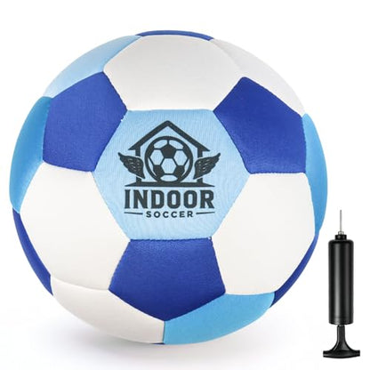 UBeesize Indoor Soccer Ball Size 4, Silent Soft Foam Soccer Ball for Indoor Training, Lightweight House Soccer Ball for Practice, Ball Control, Juggling and Skills Training (Deflated)