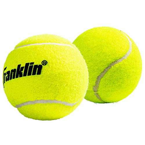 Franklin Sports Pressureless Tennis Balls - Official Size, Low Pressure - Great for Training + Practice - Low Bounce - All Court Surface - Carry Bag Included - style: 12 Balls
