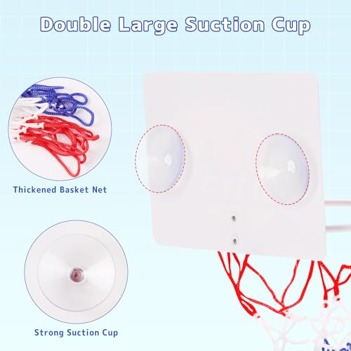 CYFIE Basketball Hoop Toddler, Bathtub Bath Toys for Office Desk Bathroom Slam Dunk Games, Suction Cup Basketball Hoop for Kids Girls Boys - color: Mini Basketball Hoop