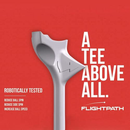 Flightpath Diamond Golf Tees – Patented Design to Reduce Spin for Long, Straight Drives – Low-Friction Long Tees, Robotically Tested for Ball Spin – USGA Approved Performance - size: 3.25", style: Pack of 8