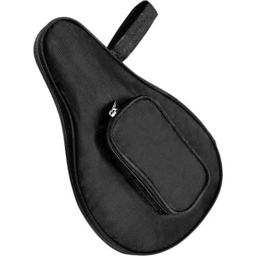 OSALADI Table Tennis Bat Bag Paddle Case Black Protective Fixed Storage Organizer Useful for Club Equipment and Game Room
