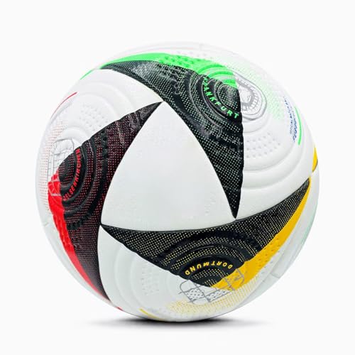 Euro Cup Soccer Ball Size 5 – Soft Cover, Perfect for Training & Play, for Soccer Fans & Adults