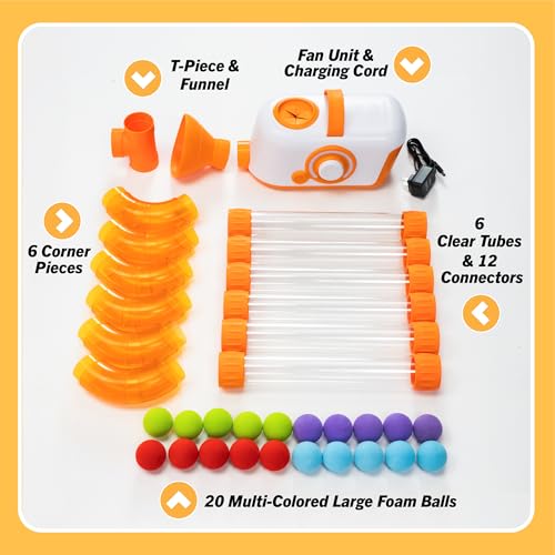Fat Brain Toys The Original Air Toobz, Air-Powered STEM Building Toys for Kids & Teens, Kids Building Toys, STEM Toys for 3+ Year Old