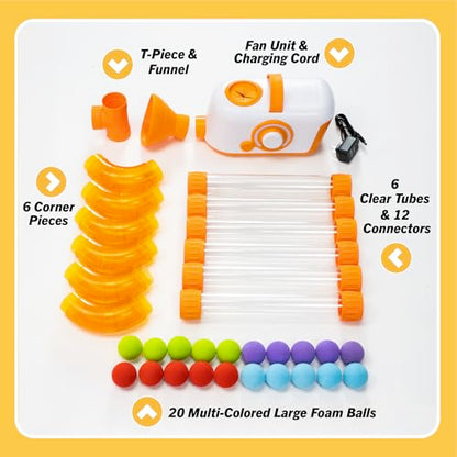 Fat Brain Toys The Original Air Toobz, Air-Powered STEM Building Toys for Kids & Teens, Kids Building Toys, STEM Toys for 3+ Year Old