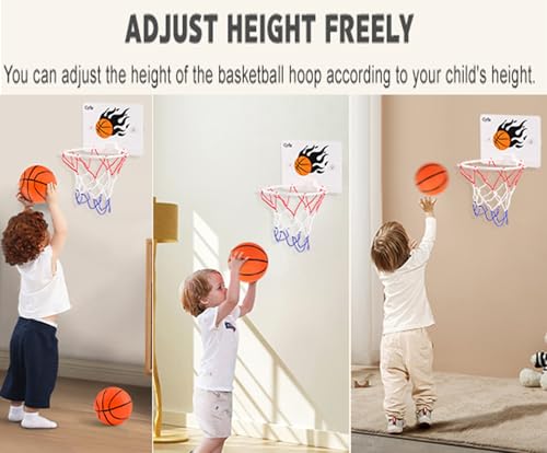 CYFIE Basketball Hoop Toddler, Bathtub Bath Toys for Office Desk Bathroom Slam Dunk Games, Suction Cup Basketball Hoop for Kids Girls Boys - color: Mini Basketball Hoop