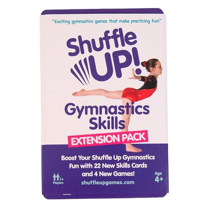Shuffle Up Gymnastics Games Skills Pack - Family Games with 22 New Fun & Active Skills Cards for Kids, Gymnastics Equipment for Kids, Gymnastics Gifts for Girls & Boys - style: Gymnastics Skills Pack