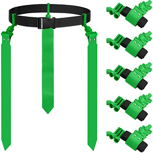 Junkin 6/8/10 Players Flag Football Sets Adjustable Football Belts and Flags for Youths Teens Kids Adults Players Sports Team - color: Green