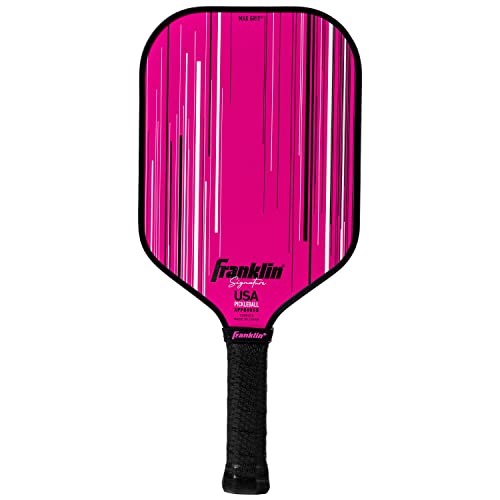 Franklin Sports Pro Pickleball Paddles - Signature Series Pro Pickleball Paddle with MaxGrit Surface - USA Pickleball (USAPA) Approved Tournament Pickleball Paddles - 13mm + 16mm Polypropylene Cores - color: Pro Player - Pink, size: 13mm